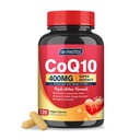 DRFOSTER CoQ10 400mg- Wysoka absorpcja Koenzym Q10 Suplementy z PQQ, Shilajit & Witamina E, Potężny przeciwutleniacz dla Heart & Brain Health i Energy-Production 120 Kapsułki wegetariańskie