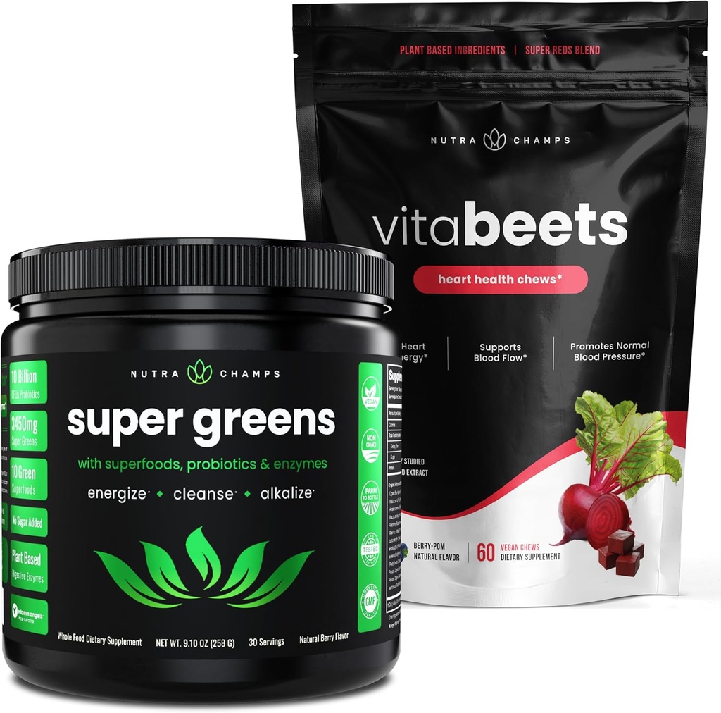 NutraChamps Super Zielone i Beet Chews Bundle