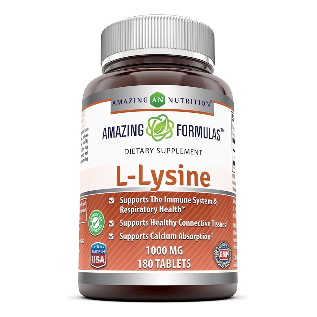 Amazing Supples L- Lysine 1000 Mg Acid Supplement Equipment 124; Tablets Evidence 124; Non-GM0 Evidence 124; Gluten- Free Evidence 124; Made in USA (1 Pack Evidence 124; 180 Count)