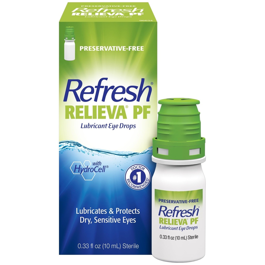 Refresh RELIEVA Precutive-Free Tears Lubricant Eye Drops, 0,33 fl oz (10 ml)