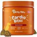 Zesty Łapy Kardiologiczne Wsparcie dla psów - Tauryna dla psów - z CoQ10, L Carnitine & Sea Buckthorn - Senior Heart Health - AlaskOmega Fish Omega 3 - Senior - Salmon - 90 Count