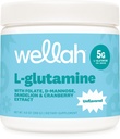 Wellah L- glutamina proszek nieflawored (50 Służenia) - 5g L- glutamina na porcję, słodzony stevią