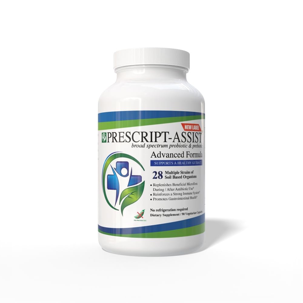 Prescript- Assist Prescipt- Assist Prebiotyki i Probiotyki dla zdrowia digestive & immunologicznego. 28 Mikroflora oparta na glebie - wegan, wspomaga odzysk mięśni & Gut Health, 90 Kapsułki