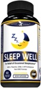 Pothent Garden Sleep Well Sleep Aid zawiera Melatonin Valerian Root L- Theanine GABA & More, Natural Seep Aid Non-Habit Forming Sleep Aid dla dorosłych z 60 Veggie Caps