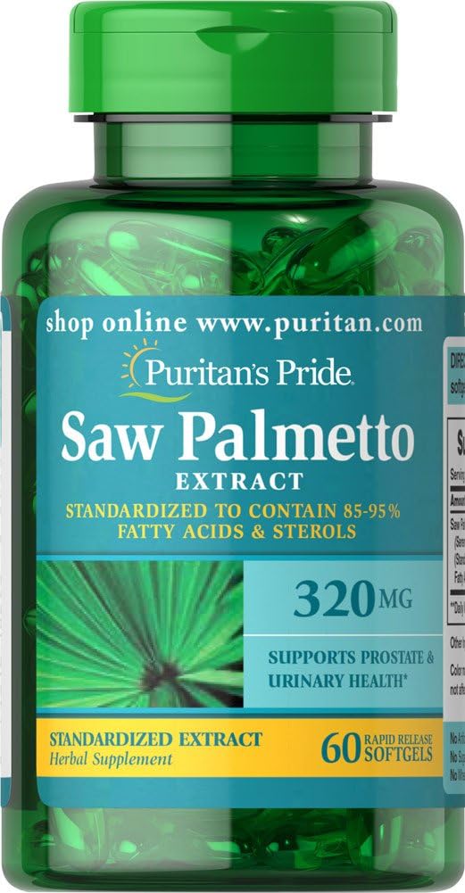 Puritan 's Pride Saw Palmetto Standard Extract 320 mg- 60 Softgels (293)