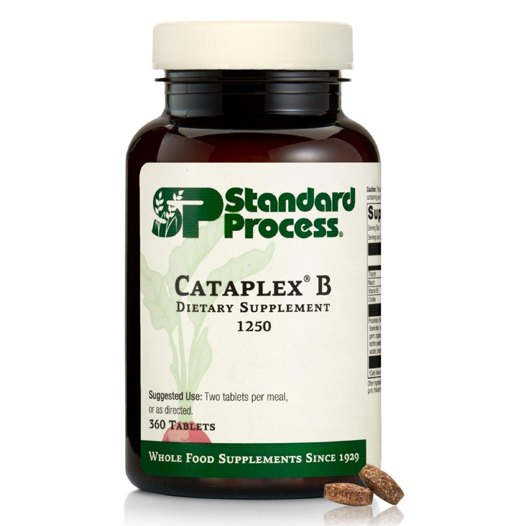 Standard Process Cataplex B - Whole Food Formula z Niacyna, Witamina B6, Tiamina i Inozytol dla zdrowia serca, Metabolizm i Cholesterol konserwacji - 360 Tabletki
