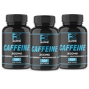 FXSUPPS Kofeina 200mg Pigułki (3- Pack, 600 Kapsułki) - Szybkie działania suplement wsparcia energetycznego dla mężczyzn i kobiet 124; Wsparcie Focus, Alertness & Metabolic Function Naturalnie