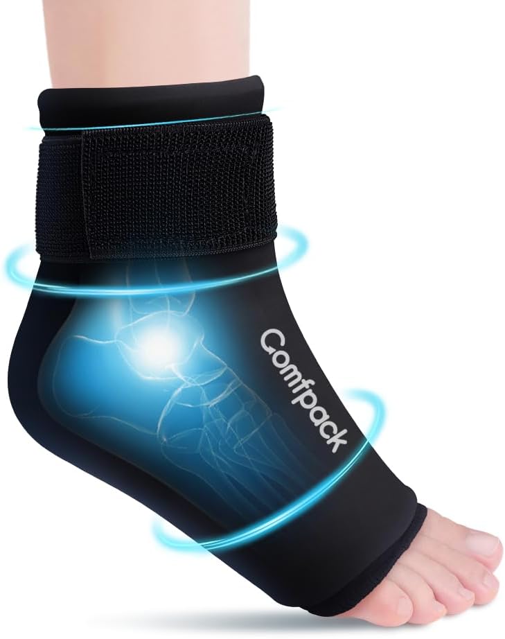 Opakowania na lód do opalania, opaski na lód do wielokrotnego użytku Foot Ice Pack, opaski na gorąco i zimno Terapia Kompresja do łagodzenia zapalenia powięzi plantaru, zapalenie ścięgna Achillesa, opryskiwanie, ból głowy, opryskiwanie