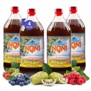 TAHITI TRADER (4- PK) Original High Potency Noni Juice - Pure Noni Fruit Juice with Blueberry & Malina - Organic Antioksydant Superfood Support Energy & Body Health - (32oz, 4 Pack)