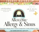 Źródło Naturals Allercetin Alergia & Sinus, Tabletki Homeopatyczne, 48 tabletek
