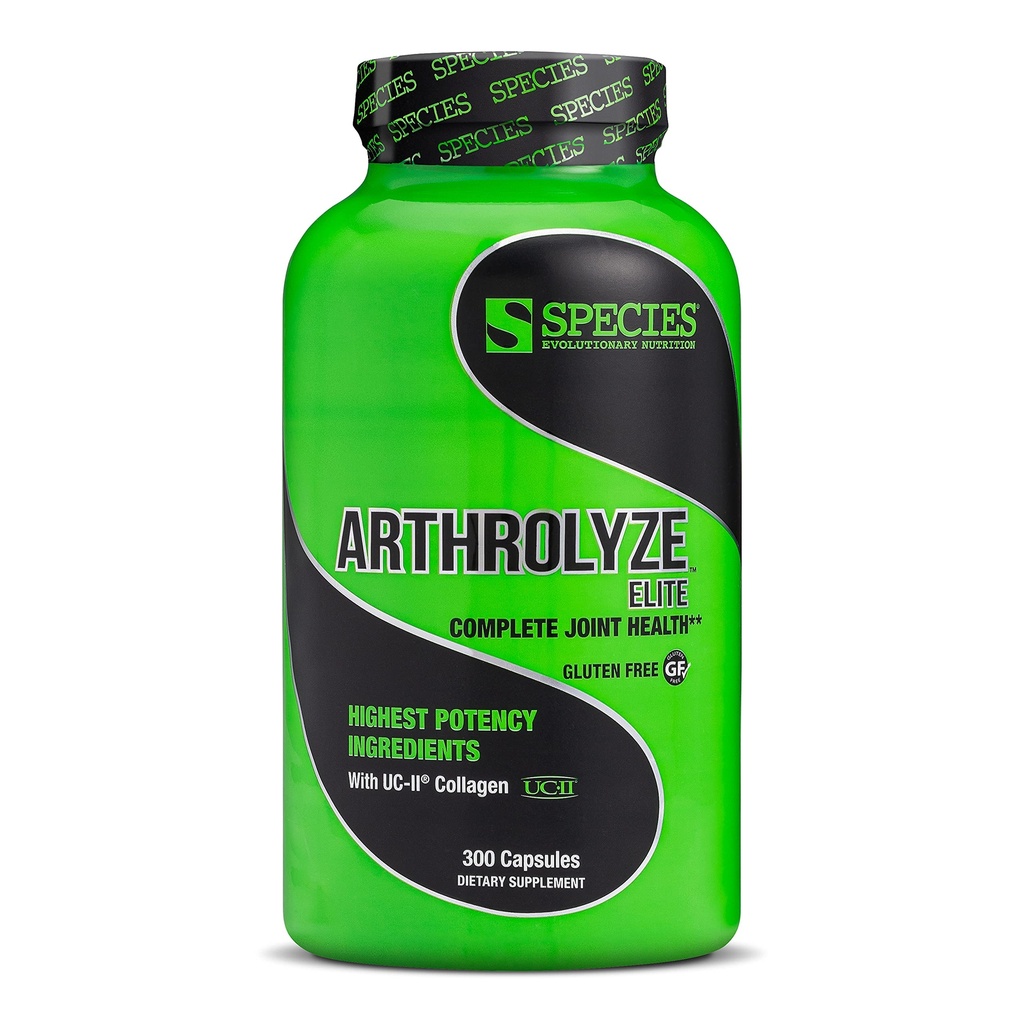 Gatunek Nutrition Artrolyze Joint Repair Supplement, Fortified with UC- II Collagen, MSM, Glukozamina, Chondroitin, High Potency Connective Tisk & Joint Support (300 kapsułki)