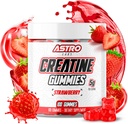 Gumie krewnicze dla mężczyzn i kobiet - 5g per serving, Zwiększenie siły, Zysk mięśni, Odzysk, Endurance - Wegan, Gluten- Free, Gummies jednowodny niskocukrowy - Truskawka (100 Count)