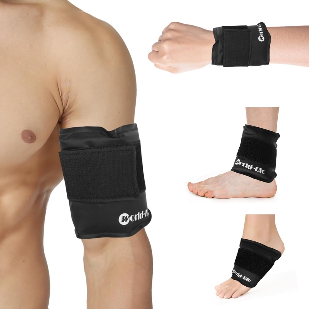 Gel Ice Pack Wrap z taśmą rzepkową, Ice Pack dla urazów wielokrotnego użytku, Hot and Cold Therapy, Łokieć Zimny Wrap, Elastyczne Soft dla Ramię, Ręka, Stopa, Klątwa