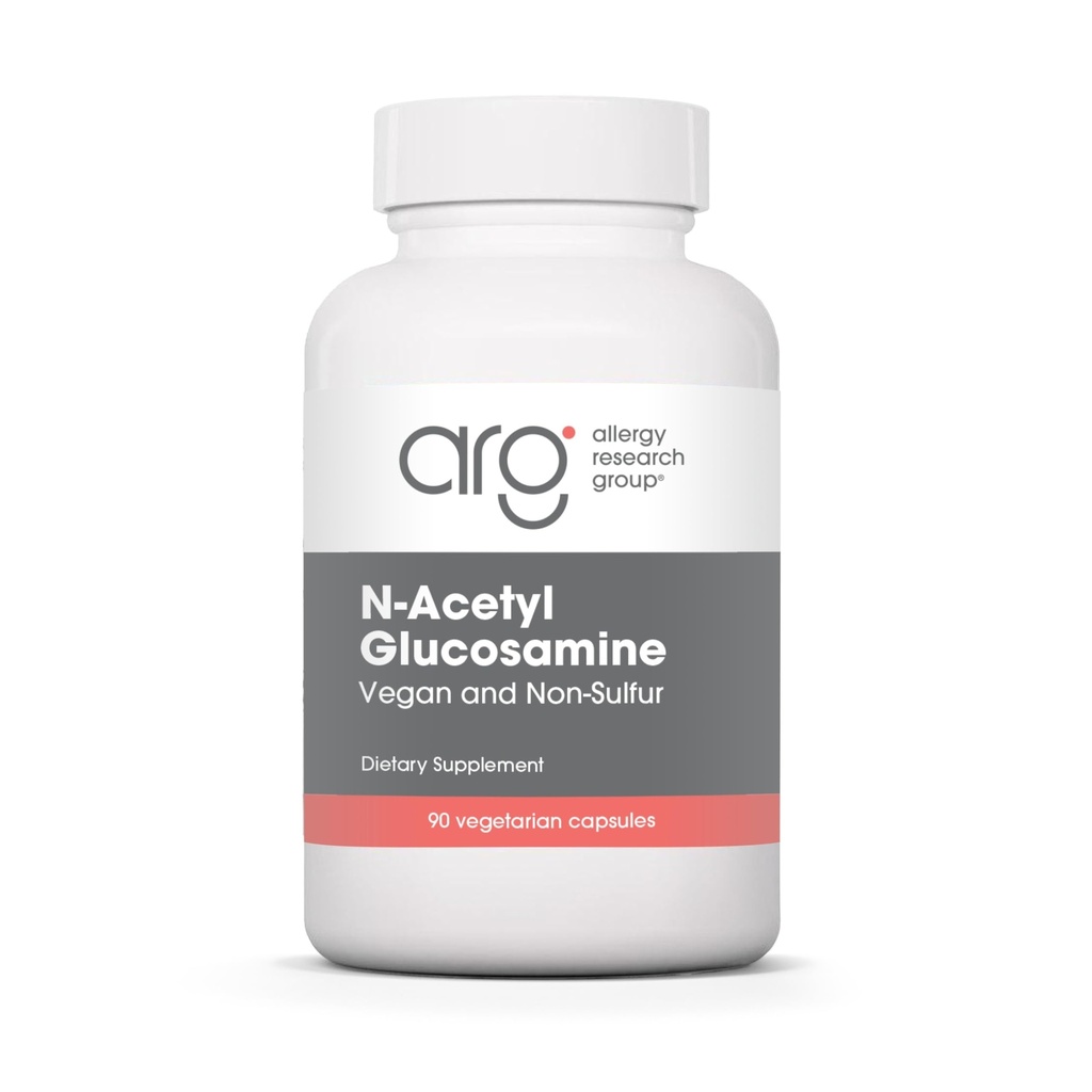 Alergia Research Group N- Acetyl D- Glukozamina 500mg - Suplement NAG, Wspólne wsparcie, siarczan glukozaminy, Joint Health Formula, Aktywizator ruchowy, Wegan, Non- Sulfur, Kapsułki wegetariańskie - 90 Count