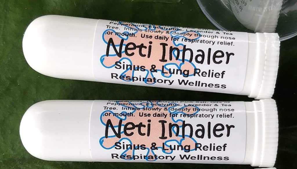 Urban ReLeaf NETI Salt Air Relief INHALERS! Zestaw dwóch (2) Sinus & Lung, Himalayan & Botanicals! Wellness oddechowe. Leczenie Aromaterapii. Energia! Przeziębienia, Astma, kaszel, zapalenie oskrzeli 100% naturalne
