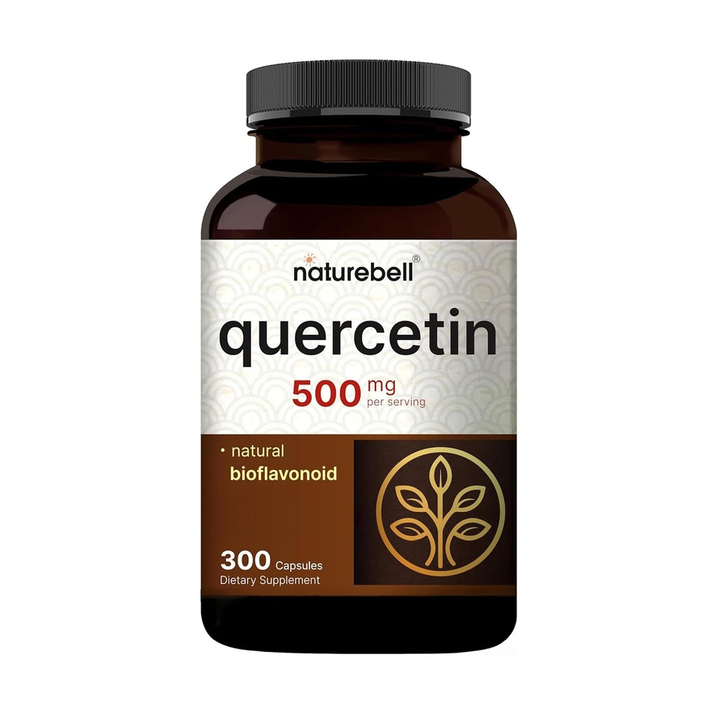 NatureBell Quercetin 500mg Per Serving, 300 kapsułki 124; Ultra Siła Bioflavonoid Suplement do wsparcia immunologicznego 124; Trzydzieści Party Tested, Non-GMO, Gluten- Free