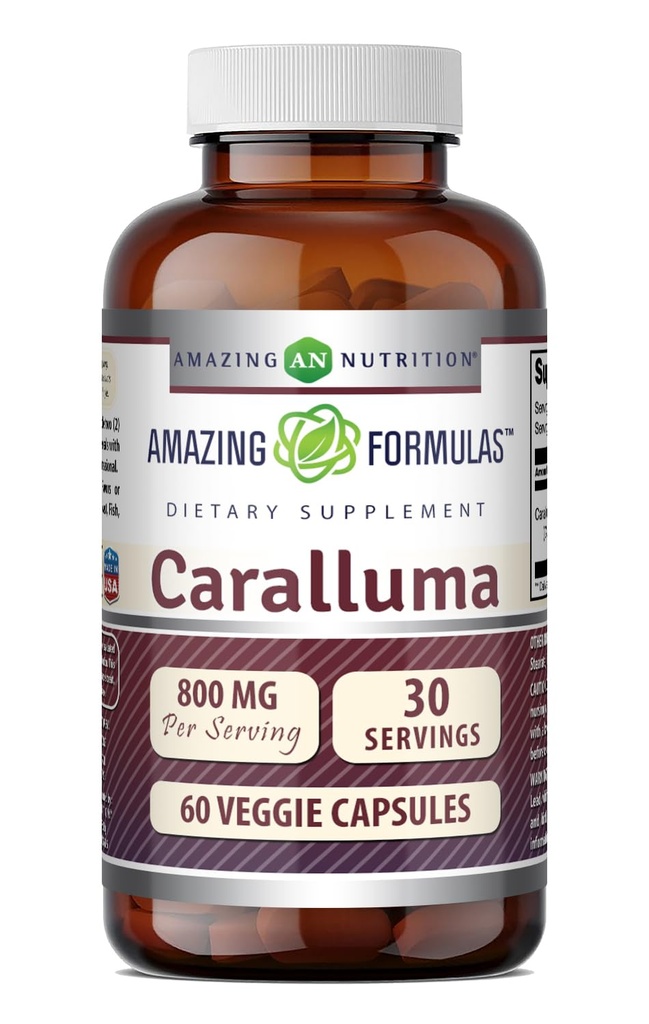 Amazing Companies Caralluma Supplement Equipment 124; 800 Mg Per Serving Equipment 124; 60 Veggie Capsules Equipment 124; Non-GMO Equipment 124; Gluten- Free Equipment 124; Made in USA