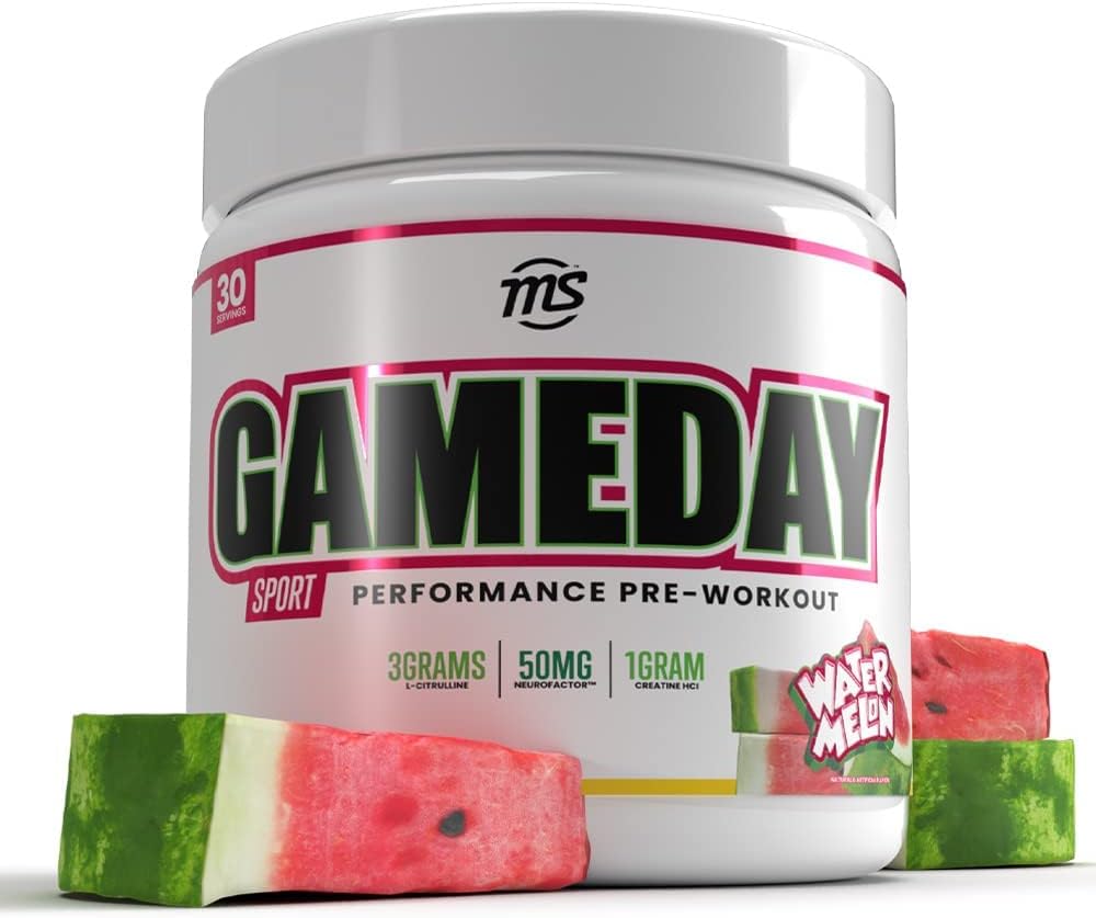 Man Sports Game Day - Sport Pre- Trening, Arbuz zapachowe energetyka napój z naturalnej kofeiny, 330g, 30 Dni dostaw