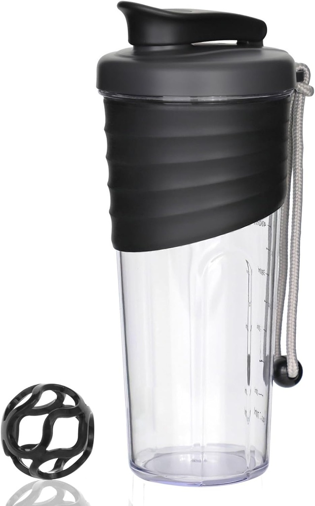 Butelka shaker do mieszania białek 24 oz butelki shaker protein z whiskey Ball, Butelka mikser, Butelka protein, Przenośne przed treningiem serwatka napój shaker Cup