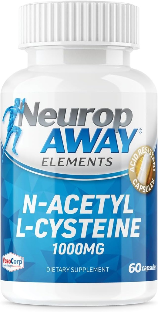 NeuropAway Elements N- Acetyl L- Cysteine 1000mg 60ct with Kapsułki (60 1000mg kapsułki na butelkę)