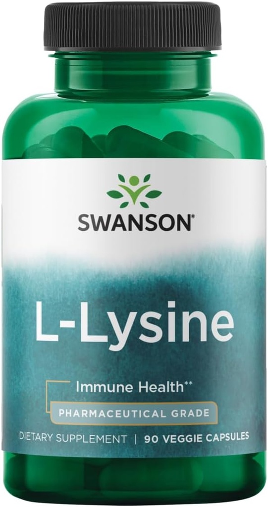 Swanson Amino Acid Ajipure L- Lysine Pharmaceutical Grade 500 Miligrams 90 Kapsułki