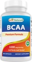 Best Naturals BCAA Branch Chain Amino Acid, 3200mg per Serving, 400 Kapsułki - Pharmaceutical Grade - 100% Pure Instantized Formuła 124; Pre / Post Workout Bodybuilding Supplement Budapest 124; Boost Muscle Growth