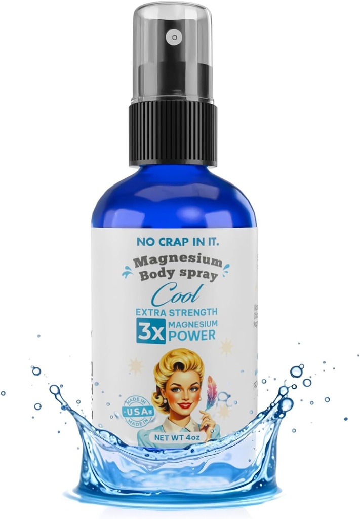 No Shit In It Spray Magnezu, Triple Action! - Twoja droga do Wellness 124; Natychmiastowa ulga z naszym unikalnym Glycinate magnezu, Cytrate, Chlorek Mieszanka Spray (Cool)