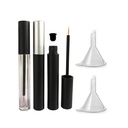 3 Kawałki 5 ml Puste guzki do oczu Refishable Eyelash wzrost płynne butelki Plastic Eyeliner Vials Tube z Brush Eyelash wzrostu oleju Mascara Tube dla kosmetyków Przyjdź z 2 Mini paliwowych