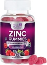 Suplementy cynku 50mg Gummies - Max Siła Skóra Zdrowie i Wsparcie immunologiczne Gummy, Wegan, Non-GMO & Gluten Free - Najlepszy suplement cynku Antyoksydant & Bone Health Chewable Smaczny Flavor Berry - 60 Gummies