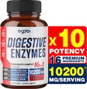 agobi 10200 Mg Enzymy Digestive z Prebiotykiem do trawienia, wsparcia immunologicznego i ciała - 16in1 z Apple Pectin, Ginger Root, System Prebiotyczny & More - 120 Kapsułek na 2 miesiące