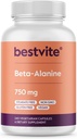 BESTVITE Beta Alanine 750mg (240 Kapsułki wegetariańskie) - No Stearates - Vegan - Non GMO - Gluten Free