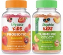 Żywy Probiotyk 2 Miliard CFU Dzieci + kurkumina kurkumina kurkuminy Turkuminowe Dzieci, Gummies Bundle - Great Desting, Suplement witaminy, Gluten Free, GMO Free, Gummy do żucia