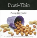 Proti- Cienki Peanut przekąski sojowe, 15 g białka, Niskie kalorie, Niski tłuszcz, Niskie węglowodany, No gluten Składniki, Dietetyczne Puffs protein, KETO Friendly, Idealny Białko kompatybilne, 7 Count Box