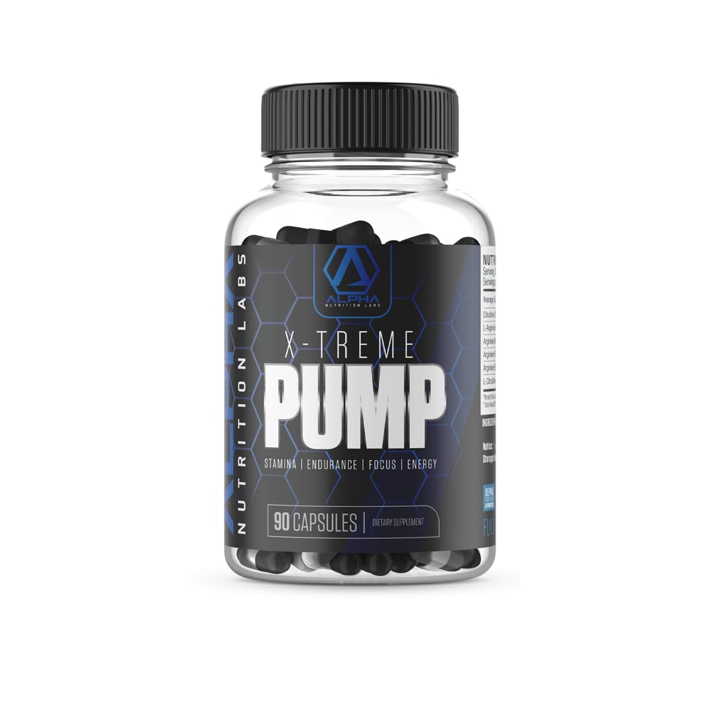 Pompa X- Treme dla Stamina, Endurance, Focus, Suplement diety energetycznej, 90 Kapsułki