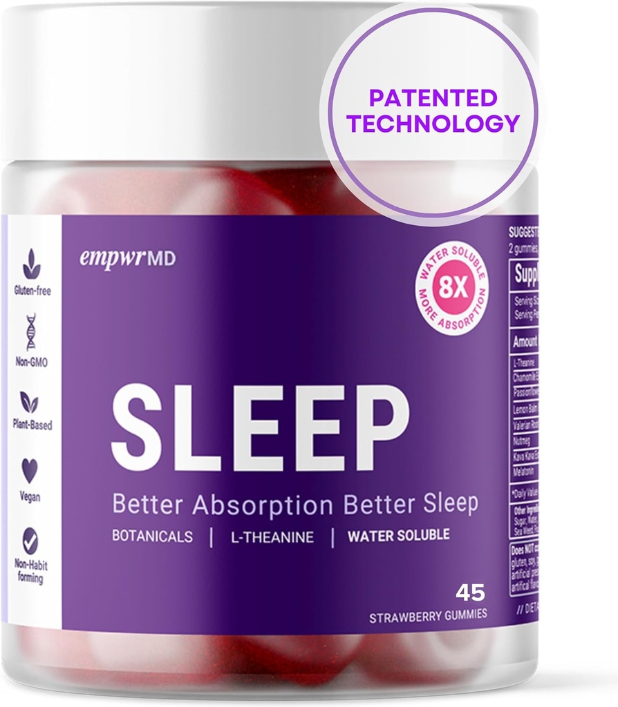 Sleep Support (45-Day Supply), Dietary Supplement, Valerian, 1mg of Melatonin, Lemon Balm, Chamomile, Package May Vary, Made in USA