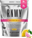 Extra Mile Cafeline Free Pre Workout Powder, 6g L- Citrulline, Sugar Free, Stymulant Free, z Dynamine ™ i TeaCrine ® for Endurance and Focus, 21 Sług (Pink Lemonade)