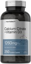 Horbäach Wapnia Citrate with Witamina D3 XI124; 1260 mg XI124; 250 Cappets XI124; Vegetarian, Non-GMO, Gluten Free Supplement