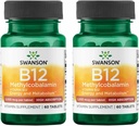 Swanson Witamina B- 12 Metylokobalamina Wysoka absorpcja 5000 µg 60 tabletek (2 opakowania)