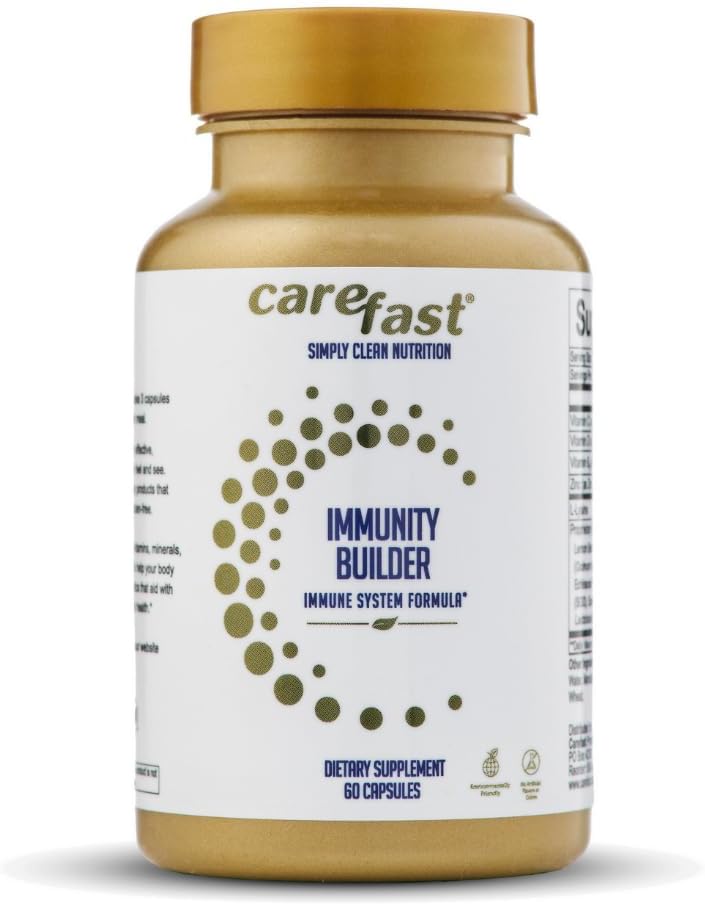 Suplementy immunologiczne Builder - 60 Kapsułek naturalnych wegan - Witaminy C, B6, D, Ekstrakt z Elderberry & Cynk - Wzmacniacz wsparcia systemu immunologicznego dla mężczyzn, kobiet, seniorów