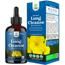 USDA Organic Mullein Drops for Lungs - Herbal Lung Detox & Cleanse with Marshmallow Root Extract & Plantain Leaf for Ech Lung Health - Mullein Leaf Tincture Drops for Breathing Support - 120ml