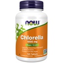 Teraz suplementy żywności, Chlorella 1000 mg z naturalnie występującym chlorofilem, Beta- karoten, mieszane karotenoidy, Witamina C, Żelazo i Białko, 120 tabletek