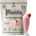 Ambrosia Planta - Premium Plant- Protein based 124; Vegan & Keto Friendly & 124; Smakołyki smakoszy 124; No Bloating or Stomach Usset Bird124; Gluten & Soy Free 124; No Added Sugar Birdn 124; 25 Servings Bird124; Truskawkowe lody