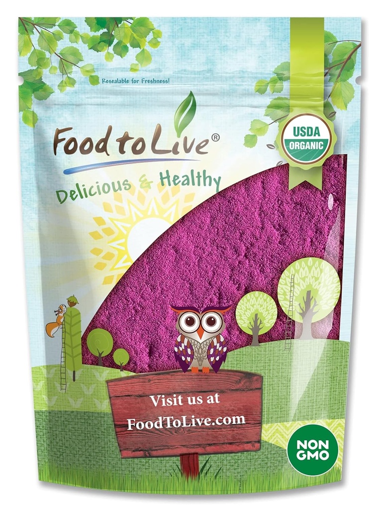 Żywność Żywić Organiczny czarny sok z porzeczki, 8 Ounces - Non-GMO, Surowiec, Kosher, Wegan Superfood, luzem, Bogate w przeciwutleniacze, Wielki dla soków, Drinki i Smoothies, Zawiera Maltodekstryna