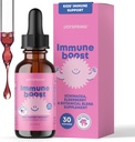 JoySpring Immune Drops - Kids’ Immunity Support Supplement (1 fl oz, 30 Servings) with Organic Elderberry Liquid, Echinacea, Oregon Grape Root & Orange Peel for Ages 2-16+ Years and Adults