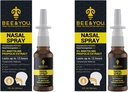 Bee and you Natural Propolis Nasal Spray 1 Fl oz Relief Alcohol Free Medical Grade Propolis Drops, Sinus Relief, Alergia, Nasal Moisturizing Spray Nasal Spray, 1 fl Oz (Opakowanie 2)