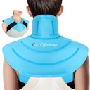 Komfortowy Ice Pack for Neck Shoulders Relief Pain with Straps, wielokrotnego użytku żel Shoulder Ice Pack Wrap, Cold Compression Physical Therapy Recovery for Upper Back, Urazy szyjne (S)