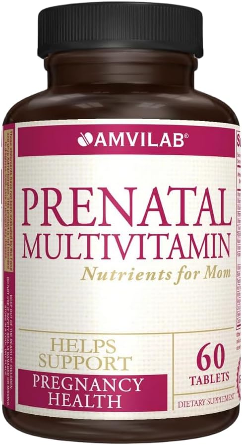 Prenatal Multivitamin - Pomaga promować zdrowie ciążowe - wspomaga układ immunologiczny i rozwój płodu - Podstawowe składniki odżywcze dla mamy i dziecka - Bezpieczna formuła - Suplement diety - 60 Tabletki