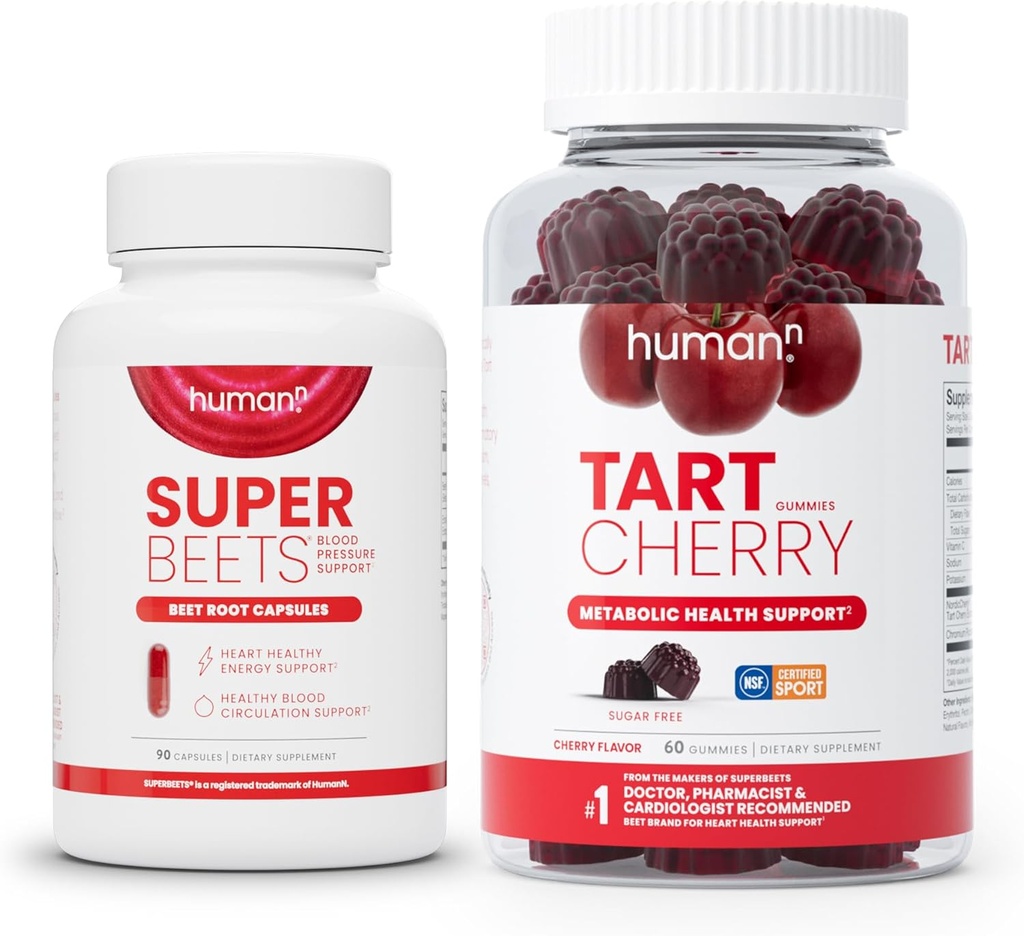 Humann SuperBeets Buka Korzeń Kapsułki i Tart Cherry Gummies
