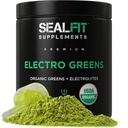 SEALFIT ElectroGreens - USDA Organic Greens Superfood + Electrolytes Powder. 25 + Superfoods for Energy and Hydration. Super zielony sok i proszek elektrolitowy inspirowany przez byłego Navy Seal Mark Divine