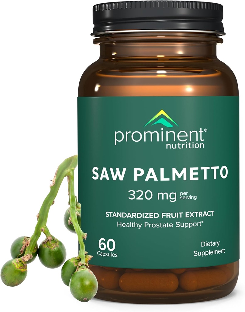 Prominentna dietetyczna Piła Palmetto Suplement, Zdrowe Prostate Support Piła Palmetto dla mężczyzn, Suplement dla zdrowia moczu, 160 mg, 30 Day Supply